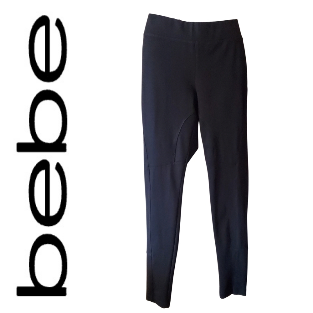 bebe Black Nylon Blend Leggings